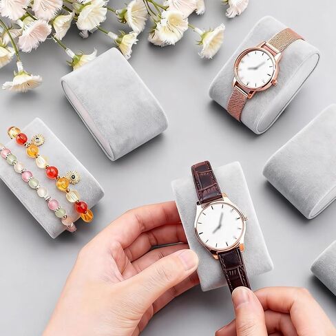 UPSTORE 6 Pcs Watch Display Pillows Bracelet Cushions Soft Watch Bracelet Holder Velvet Jewelry Display Stands for Watch Box Jewelry Display Storage Case Organizer in Kuwait
