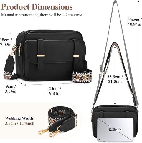 UBORSE Crossbody Purses for Women, Brown Purse with Adjustable Strap, PU Leather Crossbody Bag with RFID in Saudi Arabia