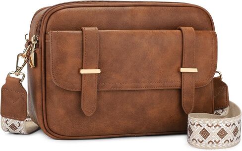 UBORSE Crossbody Purses for Women, Brown Purse with Adjustable Strap, PU Leather Crossbody Bag with RFID in Saudi Arabia