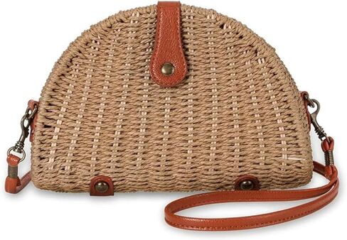 Straw Crossbody Bag for Women Woven Beach Bag 2026 Summer Handmade Purses Wicker Rattan Bag,Travel Holiday Vacation in Saudi Arabia