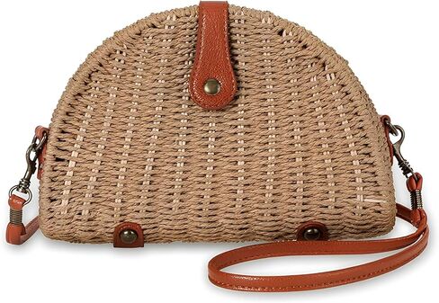 Straw Crossbody Bag for Women Woven Beach Bag 2026 Summer Handmade Purses Wicker Rattan Bag,Travel Holiday Vacation in Saudi Arabia