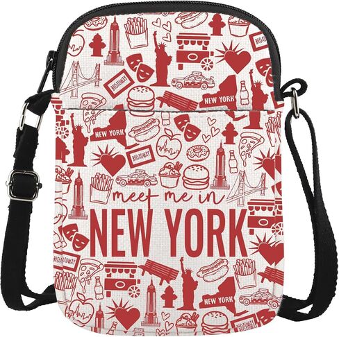حقيبة كروس Lywjyb Birdgot New York حقيبة كروس مرحبًا بكم في نيويورك هدية هدية تحمل عنوان مدينة نيويورك سلع ولاية نيويورك in Kuwait