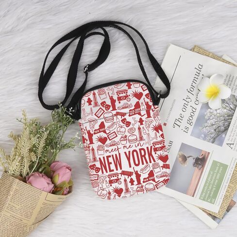 حقيبة كروس Lywjyb Birdgot New York حقيبة كروس مرحبًا بكم في نيويورك هدية هدية تحمل عنوان مدينة نيويورك سلع ولاية نيويورك in Kuwait
