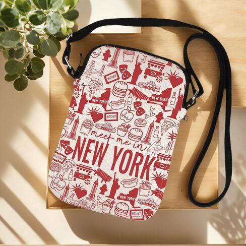 حقيبة كروس Lywjyb Birdgot New York حقيبة كروس مرحبًا بكم في نيويورك هدية هدية تحمل عنوان مدينة نيويورك سلع ولاية نيويورك in Kuwait