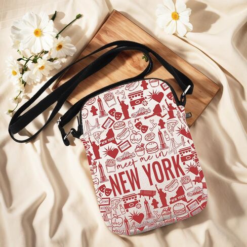 حقيبة كروس Lywjyb Birdgot New York حقيبة كروس مرحبًا بكم في نيويورك هدية هدية تحمل عنوان مدينة نيويورك سلع ولاية نيويورك in Kuwait