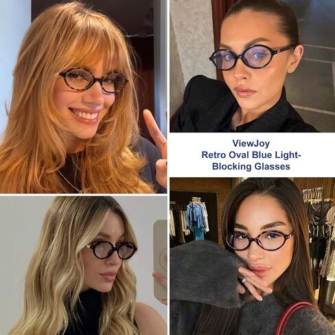 ViewJoy Retro Oval 2Pack Sunglasses&2Pack Blue Light Glasses in Saudi Arabia