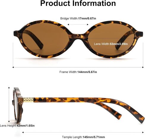 ViewJoy Retro Oval 2Pack Sunglasses&2Pack Blue Light Glasses in Saudi Arabia