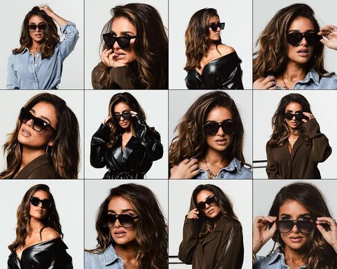 DIFF Jessie James Decker Vivi JJD Angular Designer النظارات الشمسية للنساء حماية من الأشعة فوق البنفسجية 400 in Kuwait