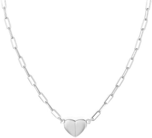 HERSIN Gold Pendant Necklace for Women Trendy, Dainty 14k Gold Plated Heart Necklace Simple Choker Charm Necklace for Womens Tiny Cute Gold Jewelry for Women Gifts Fashion Accessories in Saudi Arabia