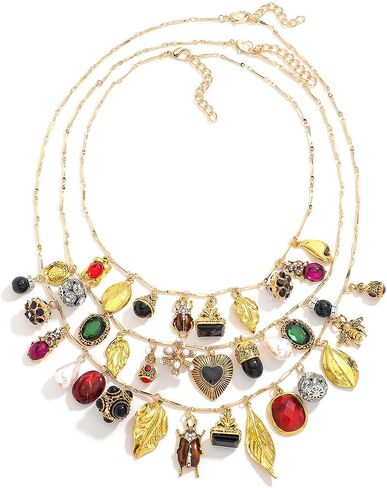KOIS KL Handmade Multi-layer Bohemia Nacklaces for Women Fashion Boho Vintage Choker Necklaces Gift for Women with Beautiful Gift Box in Kuwait