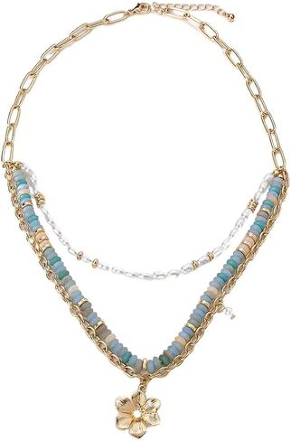 KOIS KL Handmade Multi-layer Bohemia Nacklaces for Women Fashion Boho Vintage Choker Necklaces Gift for Women with Beautiful Gift Box in Kuwait