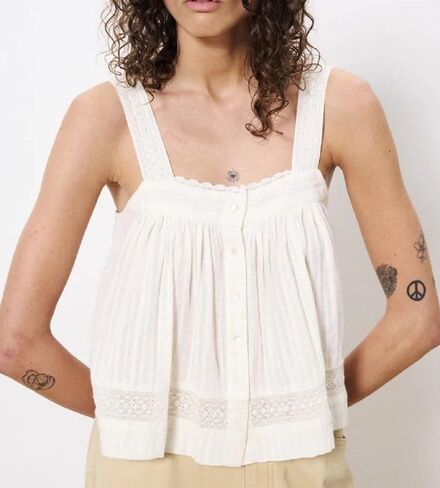 Women Lace Eyelet Tank Top Square Neck Ruffle Peplum Cami Top Lace Trim Embroidery Sleeveless Tank Vest in Saudi Arabia