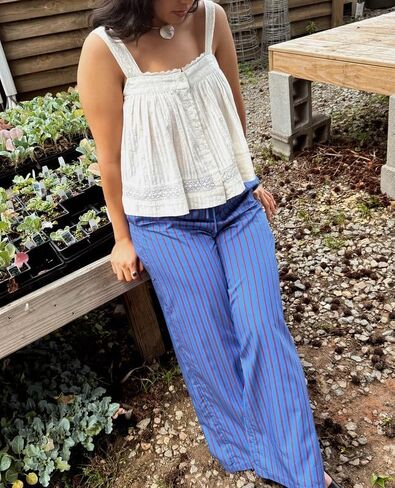 Women Lace Eyelet Tank Top Square Neck Ruffle Peplum Cami Top Lace Trim Embroidery Sleeveless Tank Vest in Saudi Arabia