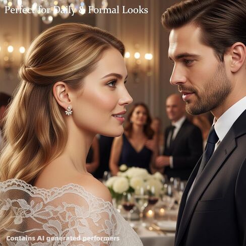 1PCS Ear Jacket Earrings for Women, Sparkling Earring Jackets for Studs, Elegant Earring Jackets ，Cubic Zirconia Leaf Design Front Back Earrings,Fashion Jewelry For Her in Saudi Arabia