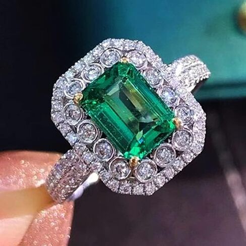 925 Silver Super Flash Fashion Powder Zircon hand jewelry Princess Ring Rose Gold Ring Found Diamond Ring Found Female Jewelry Earrings in Kuwait