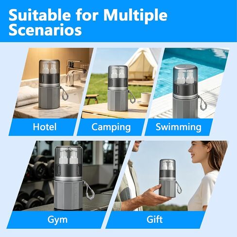 4 in 1 Travel Dispenser Bottles, TSA Approved Leak Proof Refillable Toiletry Containers with Vacuum Suction Cup for Smooth Walls, Portable Empty Bottle Set for Shampoo Conditioner Body Wash in Saudi Arabia
