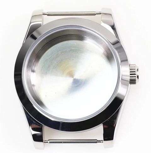 36mm Perpetual Sapphire Glass with Magnifying Glass Stainless Steel Watch case for NH35 for NH36 for nh34 Movement case Accessories(2) in Saudi Arabia