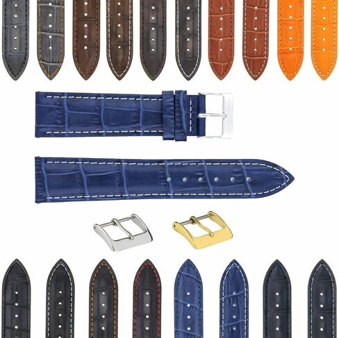 Ewatchparts 17MM 18MM 19MM 20MM 21MM 22MM 23MM 24MM LEATHER WATCH BAND STRAP COMPATIBLE WITH ZENITH in Kuwait