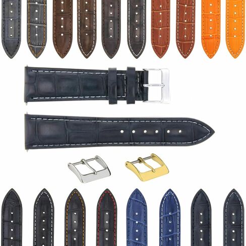 Ewatchparts 17MM 18MM 19MM 20MM 21MM 22MM 23MM 24MM LEATHER WATCH BAND STRAP COMPATIBLE WITH ZENITH in Saudi Arabia