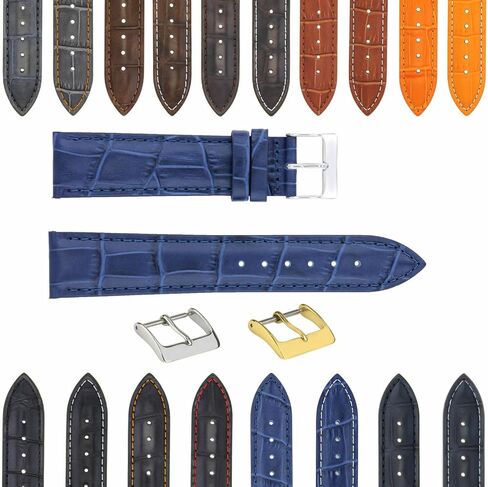 Ewatchparts 17MM 18MM 19MM 20MM 21MM 22MM 23MM 24MM LEATHER WATCH BAND STRAP COMPATIBLE WITH ZENITH in Saudi Arabia