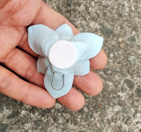 Echeveria Moon Fairy ，Light Blue, 2.76" Ceramic Flower Wall Décor Artificial 3D Flower Wall Art ,Handmade Ceramic Flowers, Decorative Floral Wall Art, Lifelike Artificial Wall Decor for Living Room Home Hallway Bedroom Kitchen Farmhouse Bathroom Dining Ro in Saudi Arabia