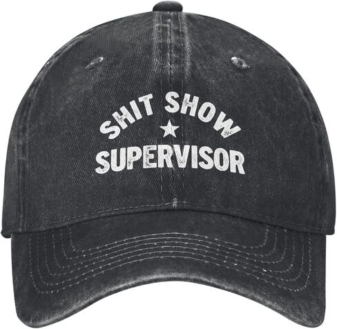 Shit Show Supervisor Men Women Black Visor Hat Adjustable Sports Spoof Truck in Saudi Arabia