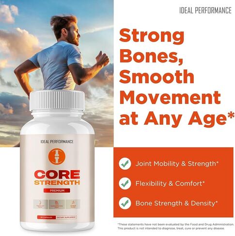 Core Strength Supplement Pills, Core Strength Capsules - All Natural Formula to Fortify Bones, Movement & Bolster Flexibility, CoreStrength Premium Health & Wellness Support Reviews (3 Pack) in Saudi Arabia