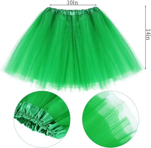 Yookat 5-Piece Women's Christmas Costume Set (Tutu Skirt, Hat, Socks, Glasses) - Green in Saudi Arabia