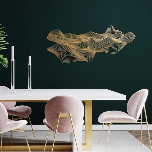 NEODECO Sand Dune Metal Wall Art - Minimalist & Desert Nature Decor, Abstract Line Art - Bedroom & Office Decor, Housewarming Gift, Large Wall Art in Saudi Arabia