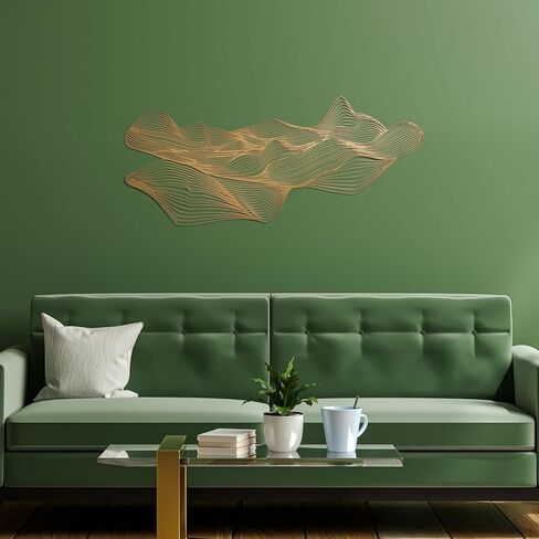 NEODECO Sand Dune Metal Wall Art - Minimalist & Desert Nature Decor, Abstract Line Art - Bedroom & Office Decor, Housewarming Gift, Large Wall Art in Saudi Arabia