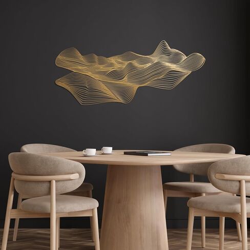 NEODECO Sand Dune Metal Wall Art - Minimalist & Desert Nature Decor, Abstract Line Art - Bedroom & Office Decor, Housewarming Gift, Large Wall Art in Saudi Arabia