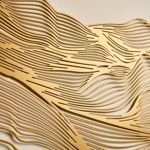 NEODECO Sand Dune Metal Wall Art - Minimalist & Desert Nature Decor, Abstract Line Art - Bedroom & Office Decor, Housewarming Gift, Large Wall Art in Saudi Arabia