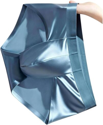 Men's Seamless Ice Silk Briefs, Satin Silky Breathable Underwear, Ultra-Thin Comfortable Underpants in Saudi Arabia