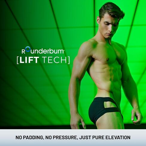 Rounderbum Men’s Lift Tech Boxer Trunk – Charcoal, X-Large – Hidden Band Butt Lifting Underwear for Men, No Padding, Cotton-Stretch, 3 Colors in Saudi Arabia