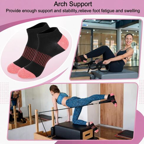 12 Pairs Athletic Running Ankle Socks for Women & Men, Cushioned Low Cut Socks, Anti-Blister Sports Socks with Arch Support for Women Men Casual Running in Saudi Arabia