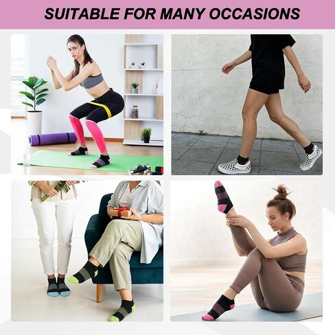 12 Pairs Athletic Running Ankle Socks for Women & Men, Cushioned Low Cut Socks, Anti-Blister Sports Socks with Arch Support for Women Men Casual Running in Saudi Arabia