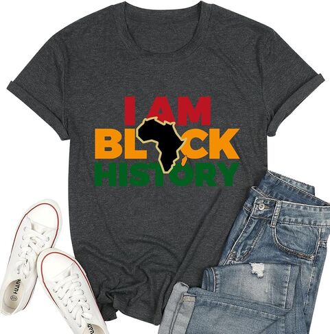Black History Shirts for Women Juneteenth Tshirt African American Shirt Fat Tuesday Tshirts Funny I Am Black Tee in Saudi Arabia