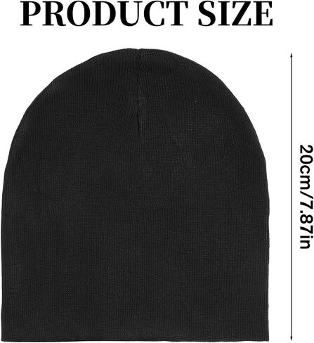 salbsever Summer Beanies, Cotton Beanie Black Beanie for Men Slouchy Beanies Ultra-Soft Cuffed Knit Hat in Kuwait