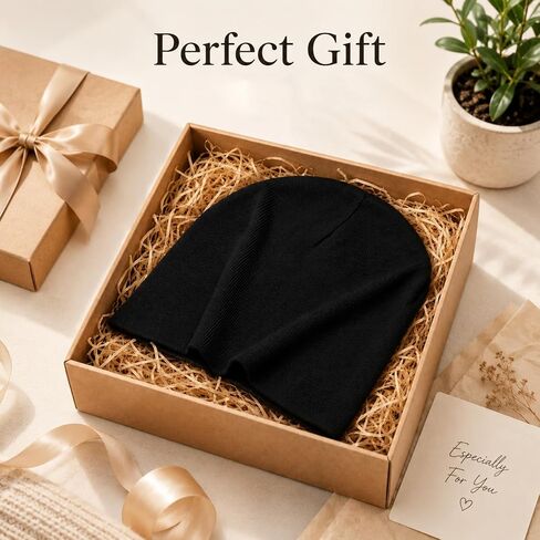 salbsever Summer Beanies, Cotton Beanie Black Beanie for Men Slouchy Beanies Ultra-Soft Cuffed Knit Hat in Kuwait