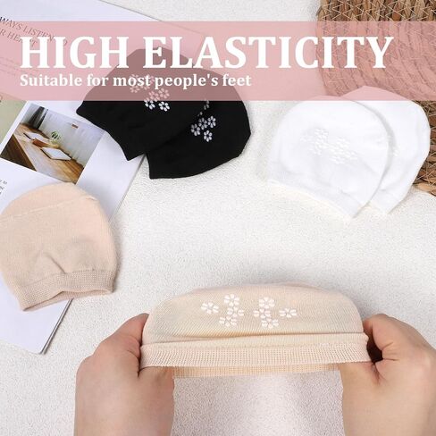 12 Pairs Womens Toe Socks for Mules Clogs No Show Toe Topper Socks Non Slip Half Sock for Women Seamless Invisible Cotton Toes Covers Liners with Silicone Grips for Flats High Heels in Saudi Arabia