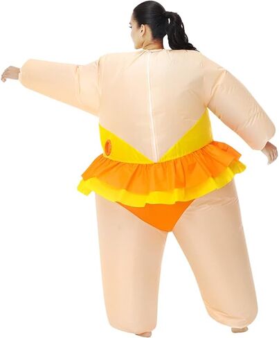KOOY Inflatable Ballet Costume Adult, Hawaiian Themed Party Yellow Inflatable Costume For Adult Funny Costumes,Blow Up Costume, Beach Party Costume in Saudi Arabia