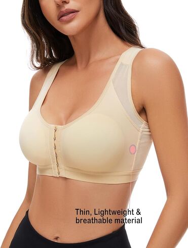 Front Closure Posture Corrector Bras for Women Full Coverage Wireless Minimizer Back Support Bra in Saudi Arabia