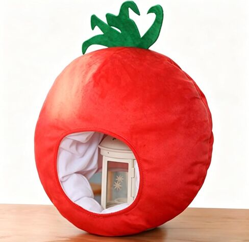 2026 Realistic Tomato Hat Mask Plush Vegetable Fruit Costume Adult Halloween Christmas Party in Saudi Arabia