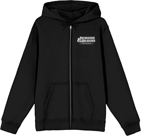 Bioworld Dungeons & Dragons Moloch Cover Art Long Sleeve Men's Black Zip-Up Hooded Sweatshirt in Kuwait
