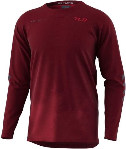 Troy Lee Designs Cycling MTB Bicycle Mountain Bike Jersey Shirt for Men, Skyline Air LS (Wine, S) in Saudi Arabia