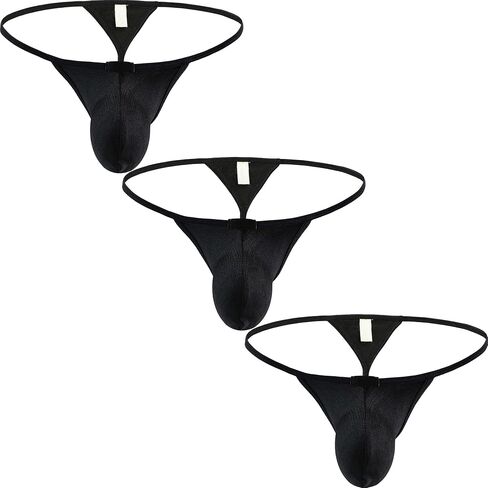 Men's 3 Pack Lift-up Pouch G-string Underwear Low Rise String Thong Sexy Y-back Underpanties for Men in Kuwait