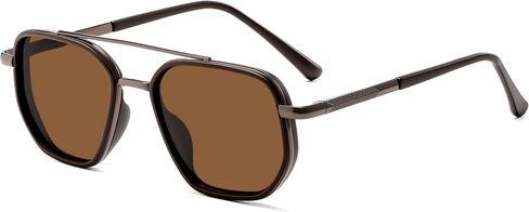 SOJOS Retro Polarized Aviator Sunglasses for Women Men Square Shades Tangle Free UV400 Protection Running Fishing SJ2754 in Kuwait
