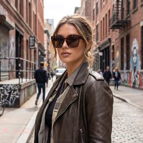 2Pcs Oversized Sunglasses for Women Vintage Big Large Square Wide Frame Shades Retro Sun Glasses Trendy UV Protection in Saudi Arabia