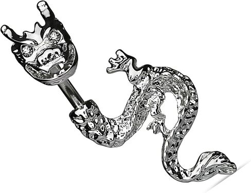 Belly Button Ring Navel Split Dragon Body Jewelry Dangle in N Out in Kuwait