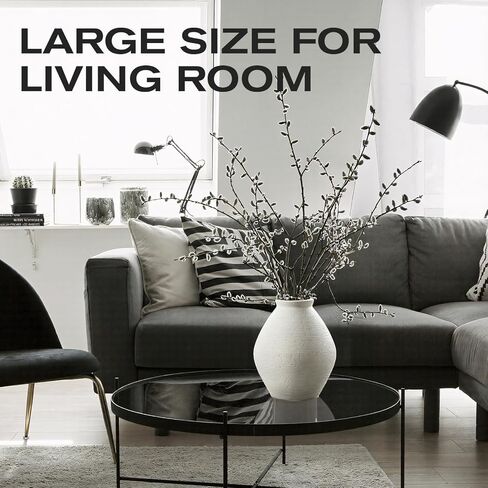 Ceramic Large Rustic Round Vase-11.8" Beige Pottery Textured White Ceramic Vase-Big Terracotta Vase Large Vases for Decor Living Room, Farmhouse Decor, Bedroom, Bathroom-(Off-White) in Saudi Arabia